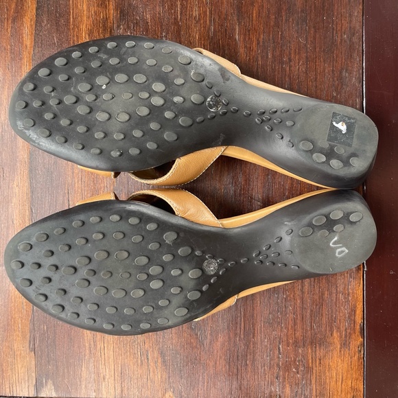 Carlos Falchi Brown Leather Sandals Size 6 - Picture 3 of 4